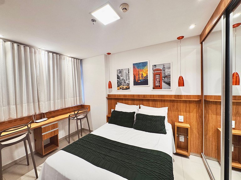 Refúgio c/ Vista Incrível Próx Shopping @Flamboyant