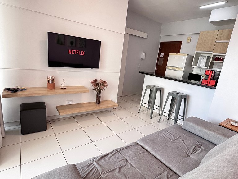 #2610- Varanda charmosa com conforto & luz @Bueno