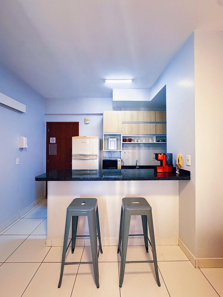 #2610- Varanda charmosa com conforto & luz @Bueno