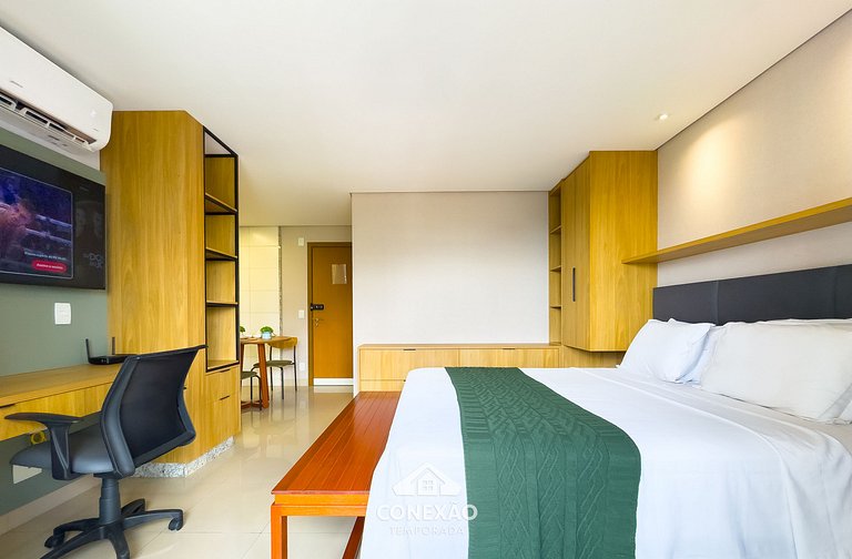 Trabalho e Lazer: Cama Queen, Design Moderno @Bueno #TH604