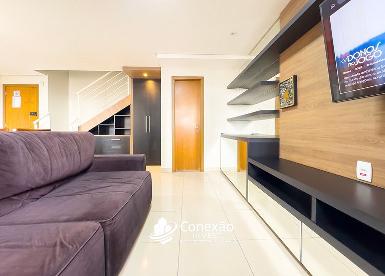 Apartamento duplex com varanda no Setor Bueno
