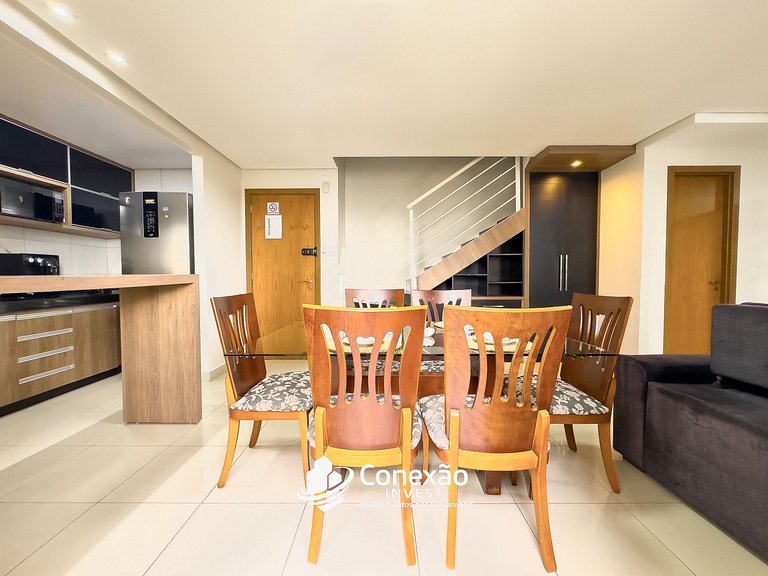 Apartamento duplex com varanda no Setor Bueno