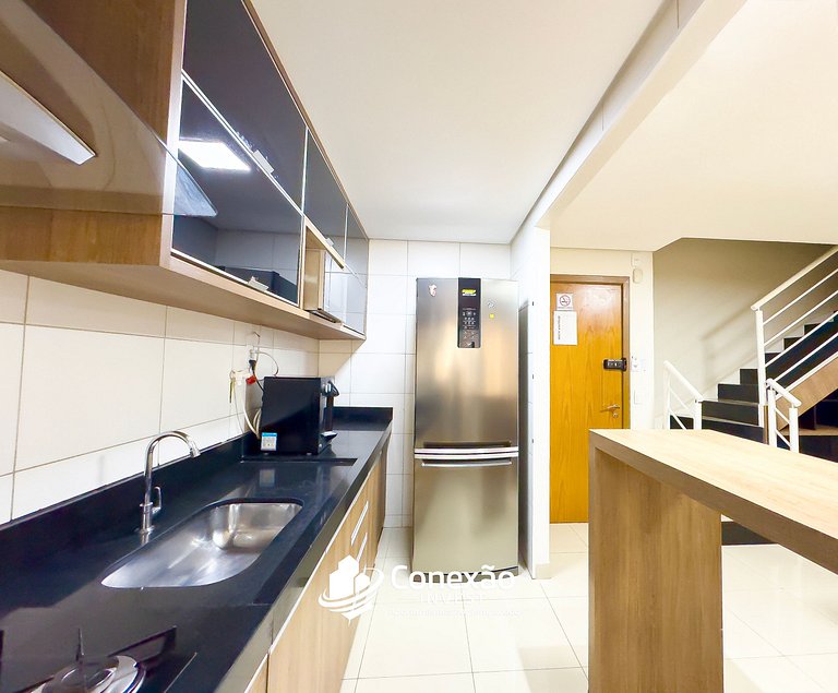 Apartamento duplex com varanda no Setor Bueno