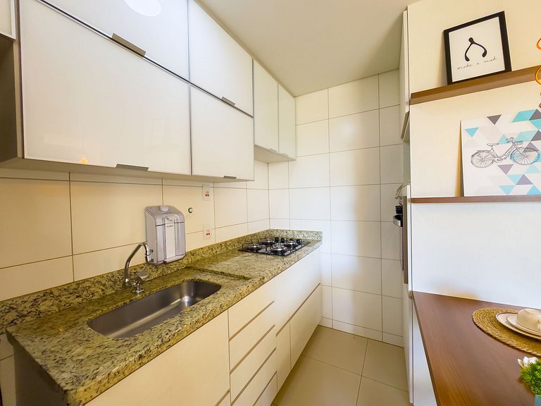 Muito aconchego. Cond. c/ Vista, piscina, academia