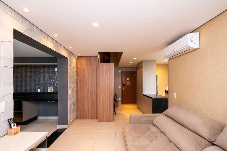 Duplex Luxuoso 2Q com Varanda Gourmet #THP314