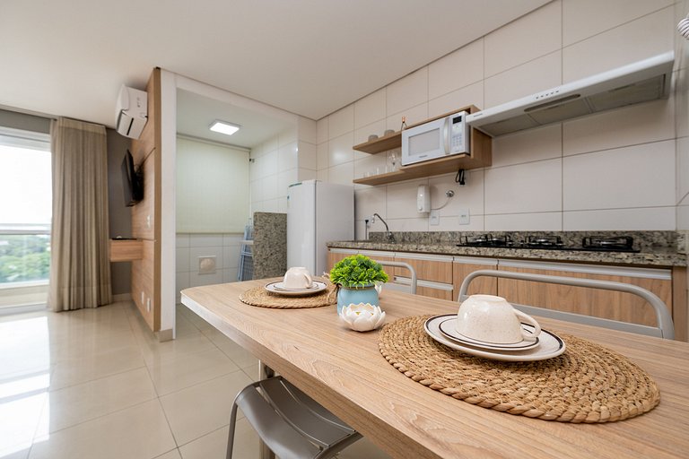 Flat in a condominium with a pool, Setor Bueno - #608