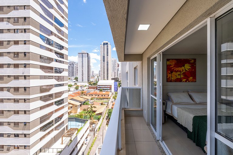 Flat moderno com varanda, Setor Bueno