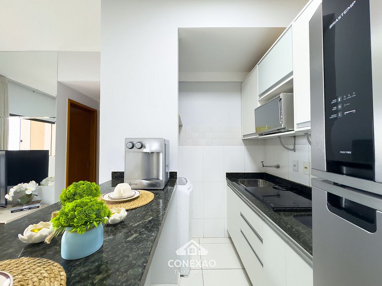 2-bedroom apartment with pool, Wi-Fi, and parking in Setor B