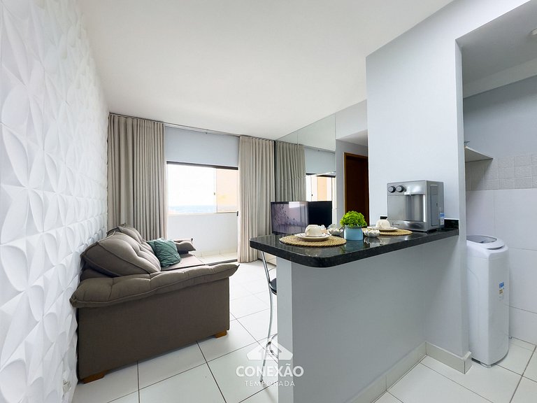 2-bedroom apartment with pool, Wi-Fi, and parking in Setor B