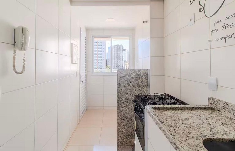 Apto 1Q| Cond. c/piscina aquecida, academia @Bueno