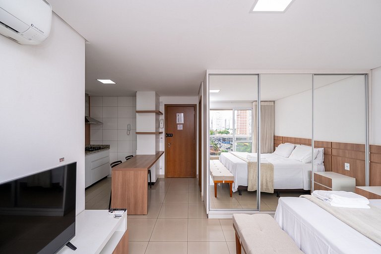 Studio moderno c/ Piscina aquecida| Wi-Fi| Garagem