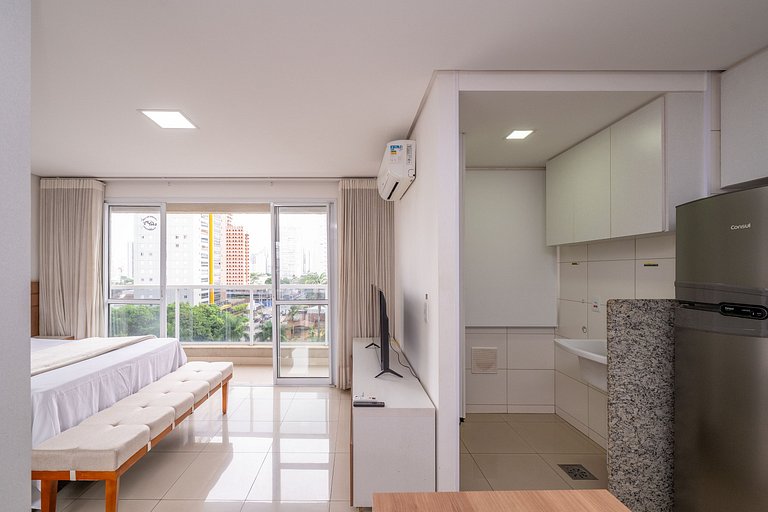 Studio moderno c/ Piscina aquecida| Wi-Fi| Garagem