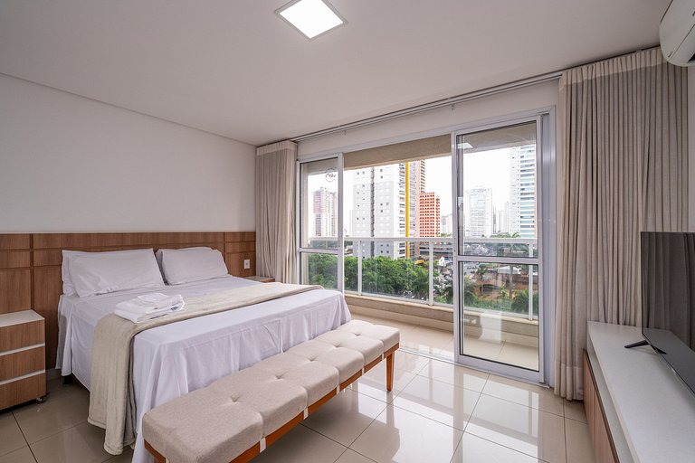 Studio moderno c/ Piscina aquecida| Wi-Fi| Garagem