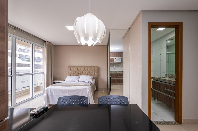 Apartment in a condominium with a pool, Setor Bueno | Near O