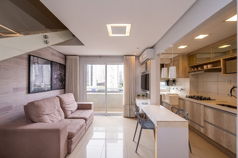 Duplex 1Q Bueno | Wi-Fi veloz + garagem + piscina #915