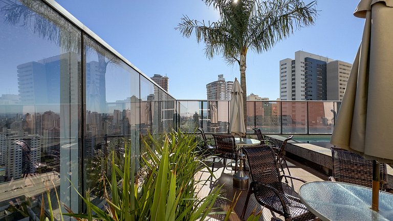 #301 Cond. c/ Piscina| Garagem| Vista incrível Rooftop
