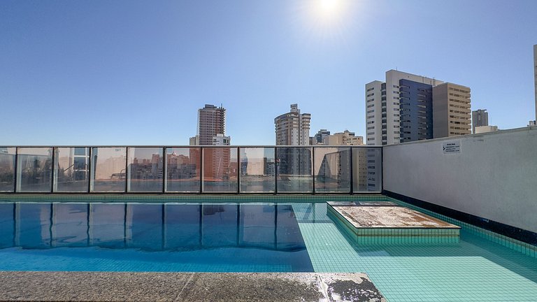 #301 Cond. c/ Piscina| Garagem| Vista incrível Rooftop