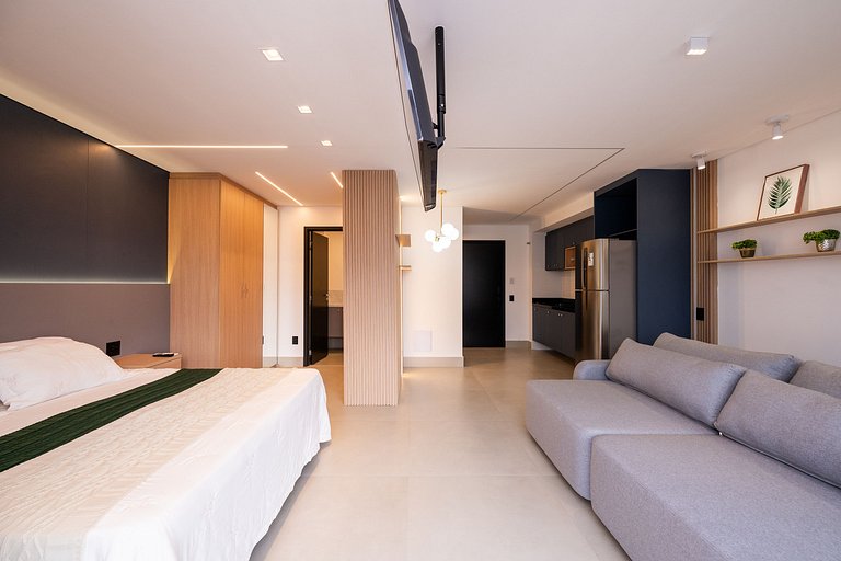 Sofisticação no Bueno | Piscina, garagem, vista, WiFi #Hub22