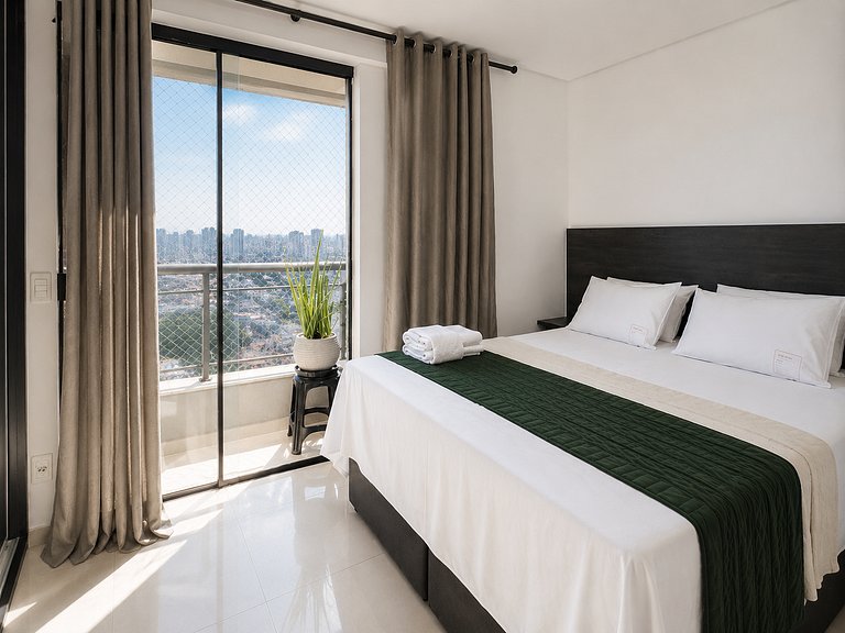 Ambiente contemporâneo com vista deslumbrante