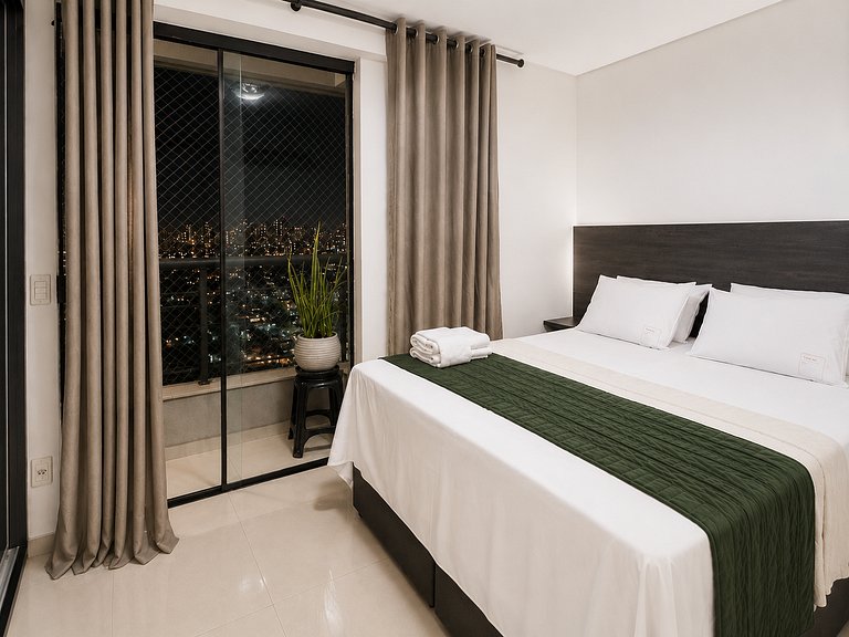 Ambiente contemporâneo com vista deslumbrante