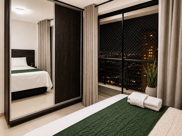 Ambiente contemporâneo com vista deslumbrante