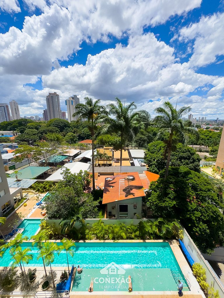 Apto premium 2Q no The Expression | Setor Bueno c/ piscina,