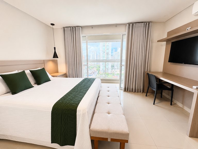 Flat amplo e moderno com Vista no Setor Bueno