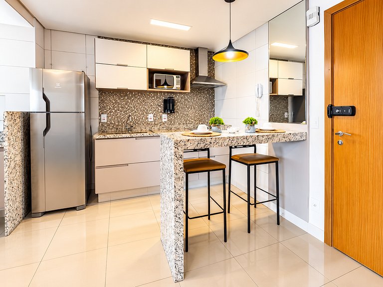 Flat amplo e moderno com Vista no Setor Bueno