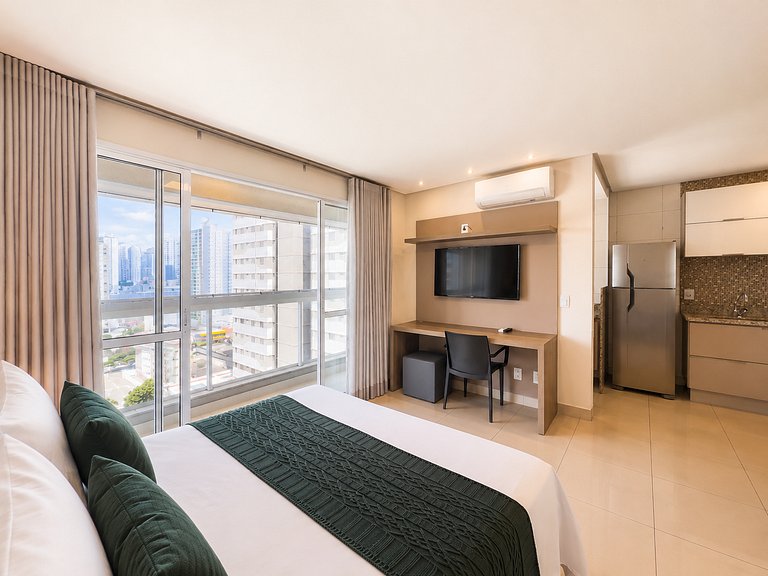 Flat amplo e moderno com Vista no Setor Bueno