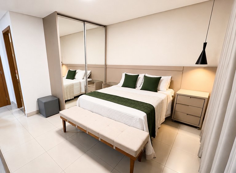 Flat amplo e moderno com Vista no Setor Bueno