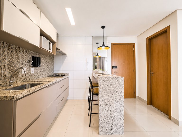 Flat amplo e moderno com Vista no Setor Bueno