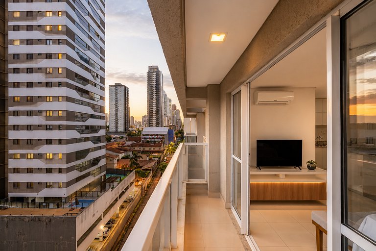 Flat novo em Cond. com piscina, no Setor Bueno |THP0605