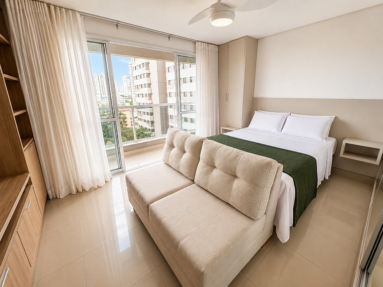 Studio in condo with pool, gym, garage #1007