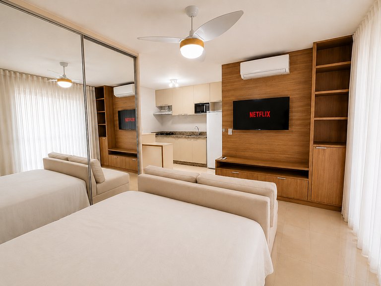 Studio in condo with pool, gym, garage #1007
