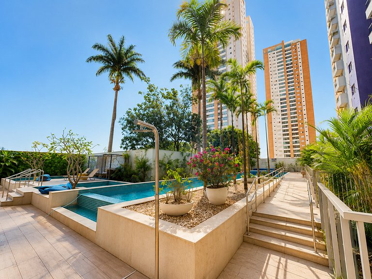 Duplex 1Q Bueno | Wi-Fi veloz + garagem + piscina #915
