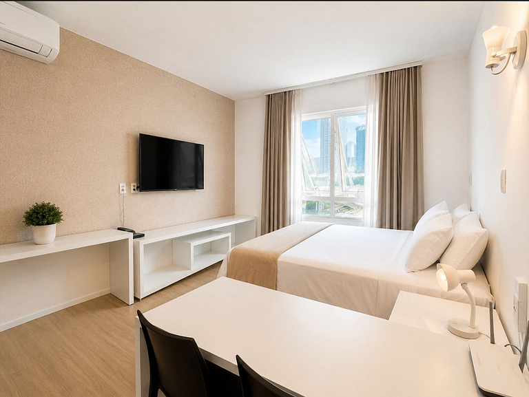 Flat no Blend Setor Marista Perto parque e shopping com WIFi