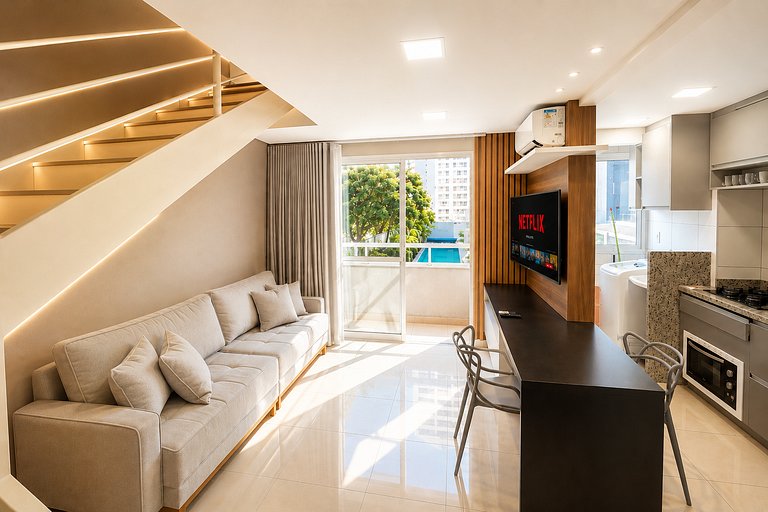 Duplex in Setor Bueno | Pool | Near Orion Business