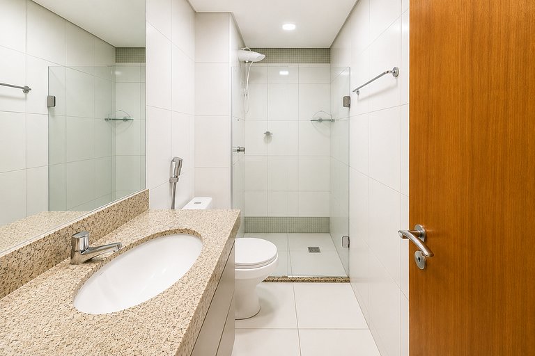 Flat no Bueno | Wi-Fi veloz + garagem + piscina #1505