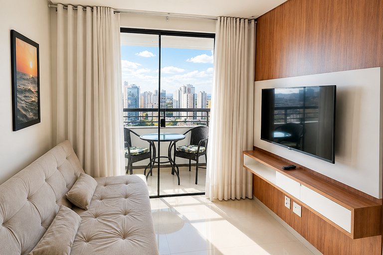 Apartamento c/ Vista | 27º Andar • Flamboyant • WiFi