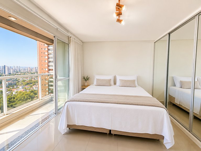 Vista Panorâmica | Cama king • Wi-Fi • Ar • Smart TV#1706