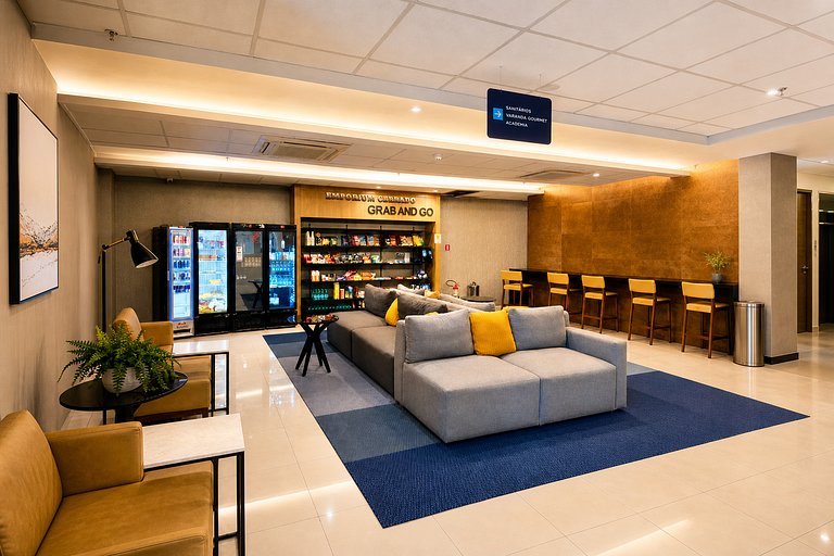 Flat no Blend Setor Marista Perto parque e shopping com WIFi