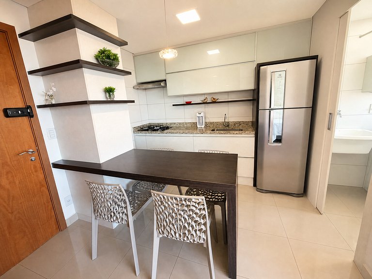 Studio no Bueno | Andar Alto com Vista e garagem