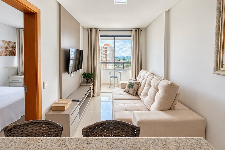 Apartamento c/Vista | 25º Andar • Flamboyant • WiFi