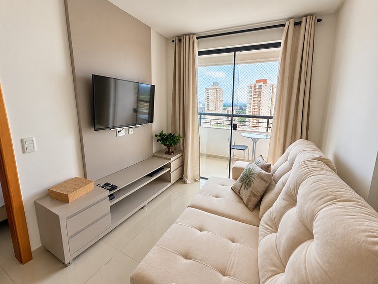 Apartamento c/Vista | 25º Andar • Flamboyant • WiFi